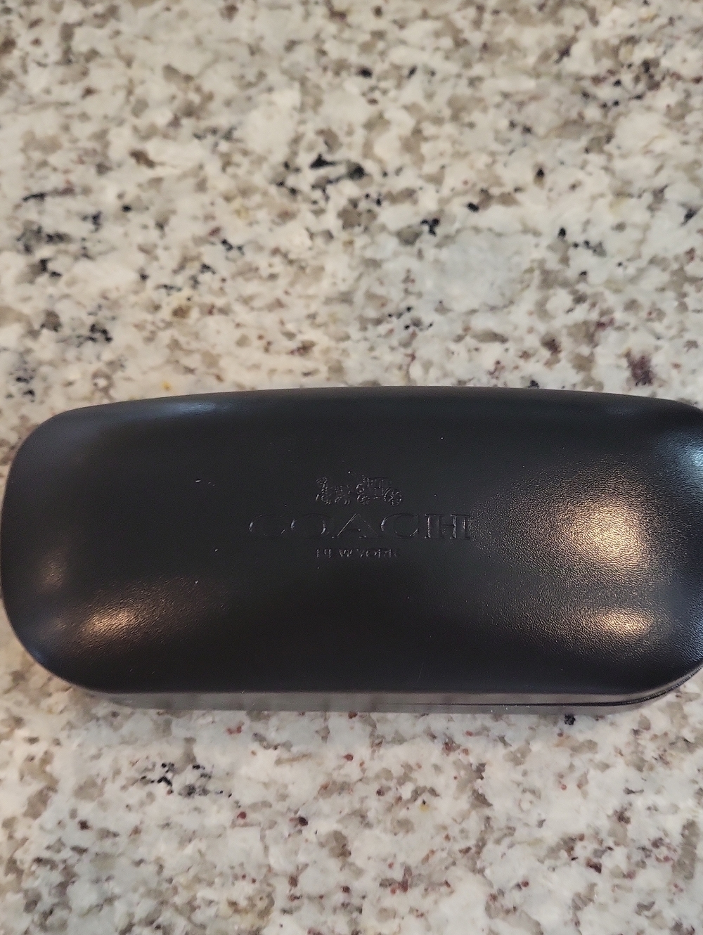 Coach Black Eyewear Case Only with Embossed Logo. EUC